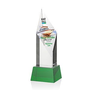 Vertex VividPrint™ Award on Base - Green