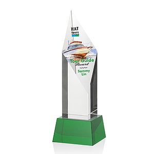 Vertex VividPrint™ Award on Base - Green