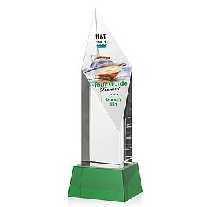 Vertex VividPrint™ Award on Base - Green