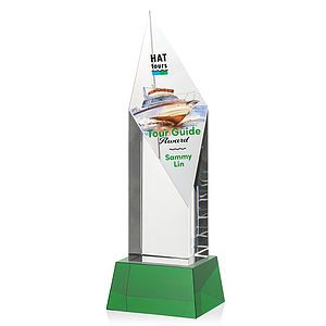 Vertex VividPrint™ Award on Base - Green