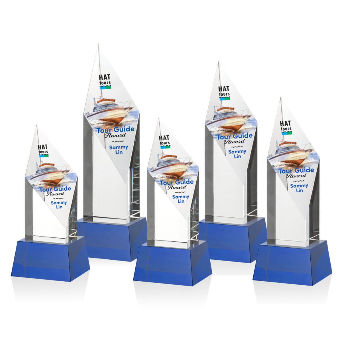 Vertex VividPrint™ Award on Base - Blue