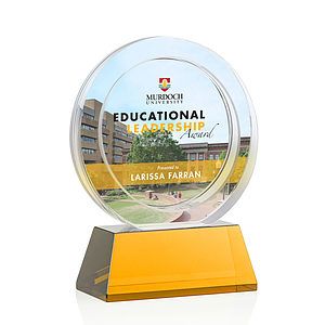 Templeton VividPrint™ Award on Base - Amber