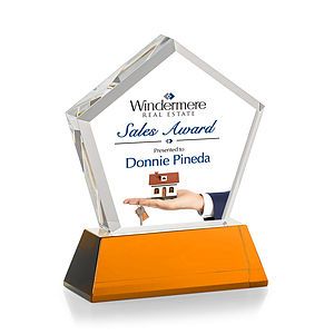 Genosee VividPrint™ Award on Base - Amber