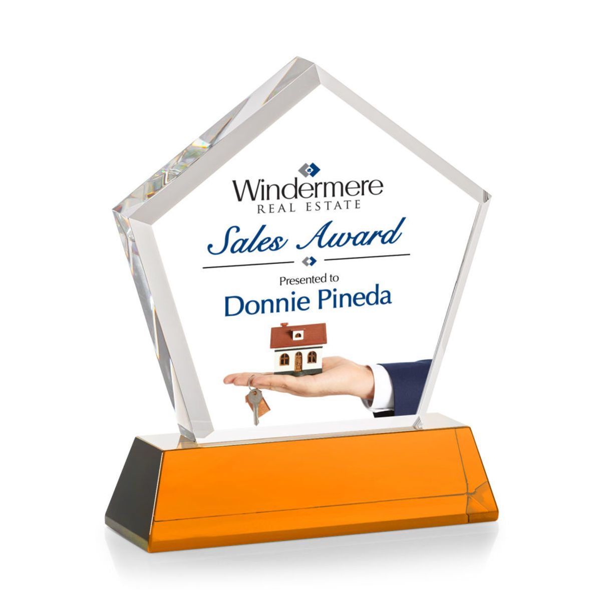 Genosee VividPrint™ Award on Base - Amber