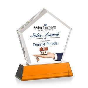 Genosee VividPrint™ Award on Base - Amber