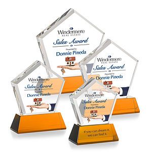 Genosee VividPrint™ Award on Base - Amber