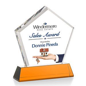 Genosee VividPrint™ Award on Base - Amber