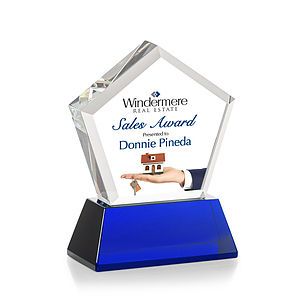 Genosee VividPrint™ Award on Base - Blue