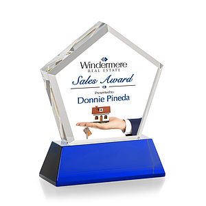 Genosee VividPrint™ Award on Base - Blue