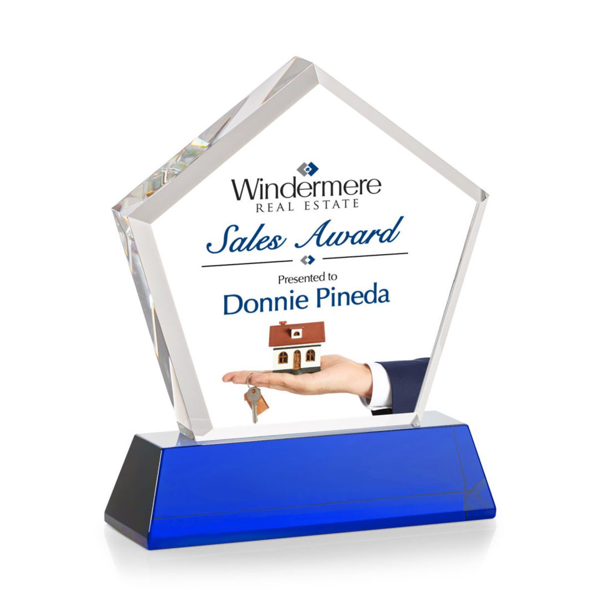 Genosee VividPrint™ Award on Base - Blue