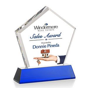 Genosee VividPrint™ Award on Base - Blue