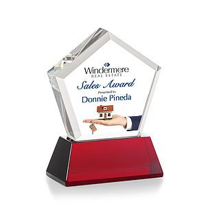 Genosee VividPrint™ Award on Base - Red