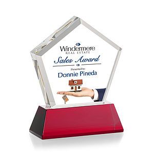 Genosee VividPrint™ Award on Base - Red