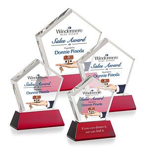 Genosee VividPrint™ Award on Base - Red