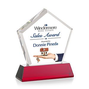 Genosee VividPrint™ Award on Base - Red