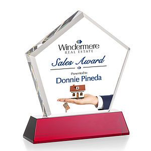 Genosee VividPrint™ Award on Base - Red