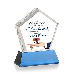 Genosee VividPrint™ Award on Base - Sky Blue