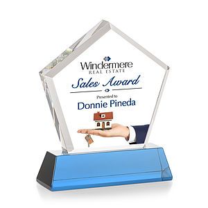 Genosee VividPrint™ Award on Base - Sky Blue