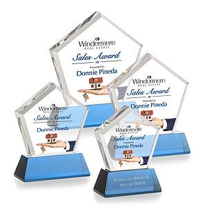 Genosee VividPrint™ Award on Base - Sky Blue