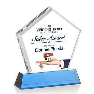 Genosee VividPrint™ Award on Base - Sky Blue