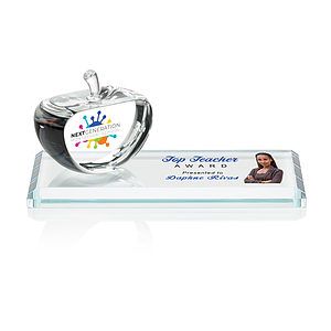 Argyle Apple VividPrint™ Award on Base