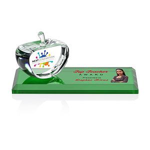 Argyle Apple VividPrint™ Award on Base