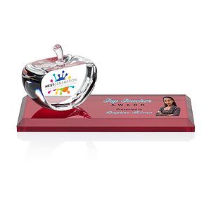 Argyle Apple VividPrint™ Award on Base