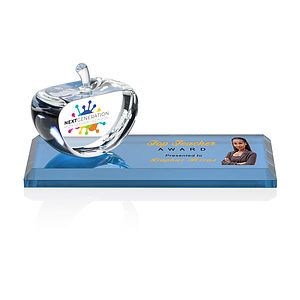 Argyle Apple VividPrint™ Award on Base