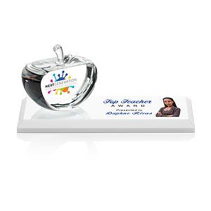 Argyle Apple VividPrint™ Award on Base