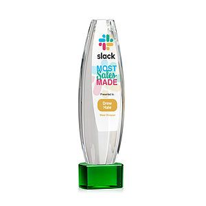 Hoover VividPrint™ Award on Paragon Base - Green