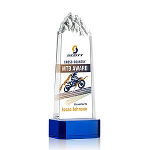 Himalayas VividPrint™ Award on Base - Blue