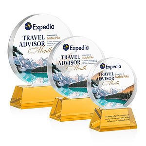 Glenwood Vividprint™ Award on Base - Amber