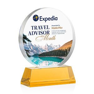 Glenwood Vividprint™ Award on Base - Amber