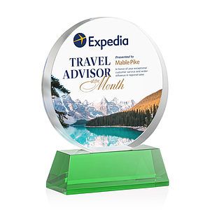 Glenwood Vividprint™ Award on Base - Green