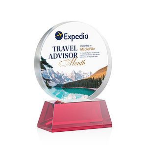 Glenwood Vividprint™ Award on Base - Red