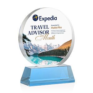 Glenwood Vividprint™ Award on Base - Sky Blue