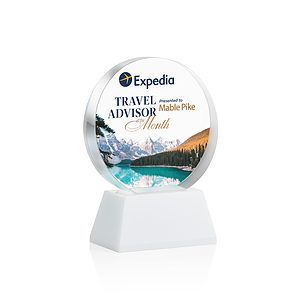 Glenwood Vividprint™ Award on Base - White