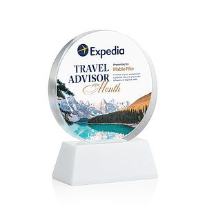 Glenwood Vividprint™ Award on Base - White