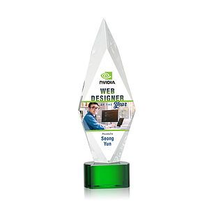 Manilow VividPrint™ Award on Paragon Base - Green