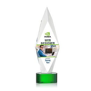 Manilow VividPrint™ Award on Paragon Base - Green