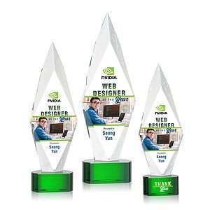 Manilow VividPrint™ Award on Paragon Base - Green