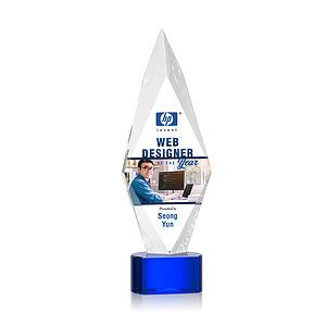 Manilow VividPrint™ Award on Paragon Base - Blue