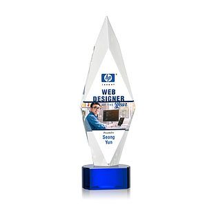 Manilow VividPrint™ Award on Paragon Base - Blue