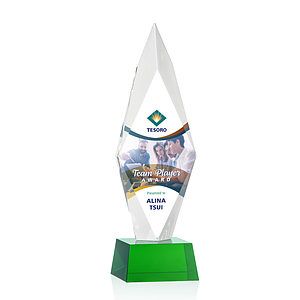 Manilow VividPrint™ Award on Robson Base - Green