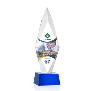 Manilow VividPrint™ Award on Robson Base - Blue