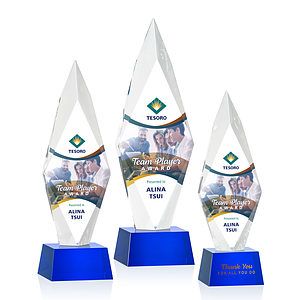 Manilow VividPrint™ Award on Robson Base - Blue
