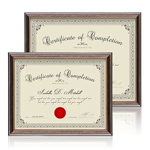Ellison Certificate Frame - Black/Gold