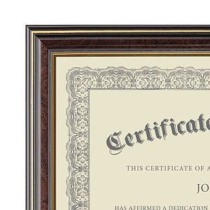 Ellison Certificate Frame - Black/Gold