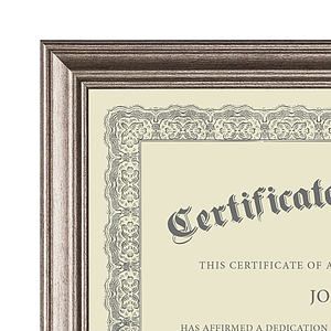 Ellison Certificate Frame - Gun Metal