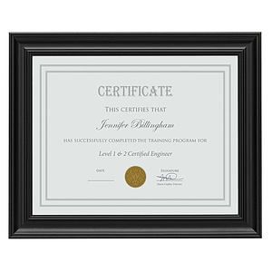 Marylebone Certificate Frame - Black